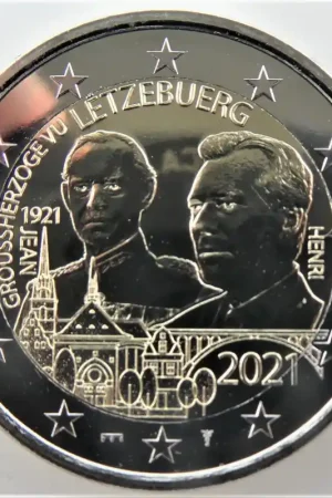 2 Euro Luxemburg 2021 '100 jaar Jean'Muntteken Servaas Oferta limitowana