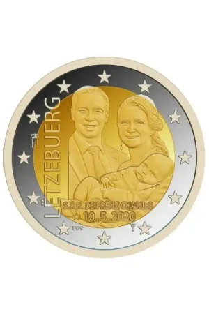 2 Euro Luxemburg 2020 'Geboorte prins Charles'Muntteken Servaas Kup teraz