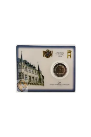 Kup teraz 2 euro Luxemburg 2019 Charlotte Bu in coincard met muntteken Servaas.