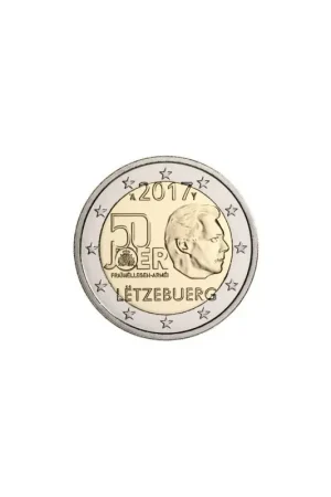 Oferta limitowana 2 Euro Luxemburg 2017 50 jaar vrijwillige militaire dienst Unc
