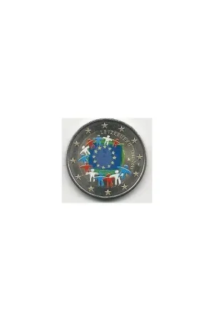 2 Euro Luxemburg 2015 Unc Europese Vlag Gekleurd Rabat