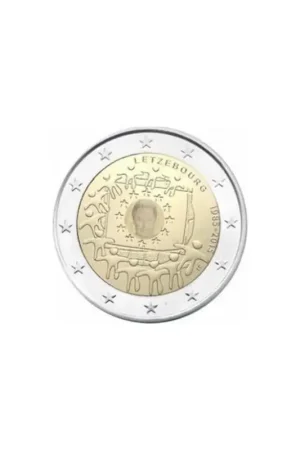 Autentyczny 2 Euro Luxemburg 2015 Europese vlag Unc