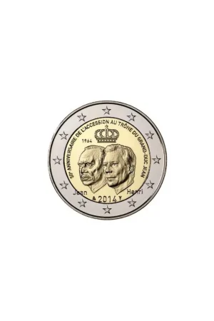 2 Euro Luxemburg 2014 50jr troonsbestijging Hertog Jan Unc Oferta