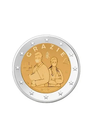 Ekspresowa dostawa 2 euro Italië 2021 'Grazie' Unc