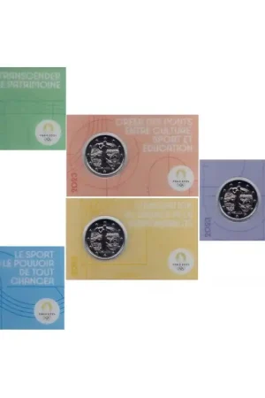 Zwrot pieniędzy 2 euro Frankrijk 2023 'Olympics' Bu in coincard (serie van 5 stuks)