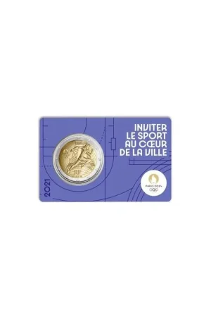 2 euro Frankrijk 2021 'Olympics' Bu in coincard Paars Oferta