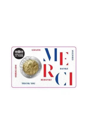 2 euro Frankrijk 2020 Gezondheidszorg in coincard Merci-Bedankt Bezpieczna płatność