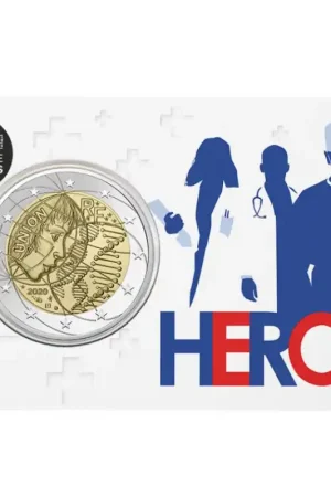 2 euro Frankrijk 2020 Gezondheidszorg in coincard Heros-Helden Darmowa dostawa