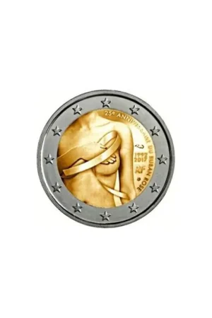 2 euro Frankrijk 2017 Borstkanker Unc Autentyczny