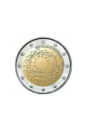 Bezpieczna płatność 2 Euro Frankrijk 2015 Europese Vlag Unc