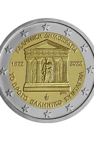 Oferta limitowana 2 euro Griekenland 2022 '200 Jaar Grondwet' Unc