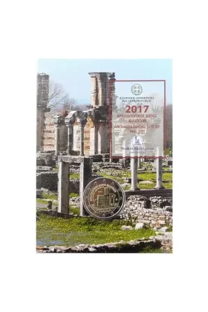 2 euro Griekenland 2017 Archeologische site van Phillippi Bu in coincard Oryginalny