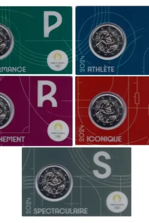Oferta 2 euro Frankrijk 2024 'Olympics' Bu in coincard PARIS (serie van 5 stuks)