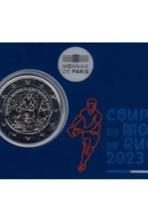 2 euro Frankrijk 2023 'Rugby' in coincard Najlepsza cena