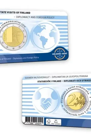 Wysoka jakość 2 Euro Finland 2025 'Diplomatie en buitenlands beleid' Bu in coincard Fins/Engels