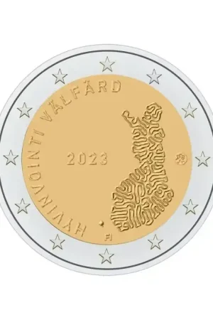 Wysoka jakość 2 Euro Finland 2023 'Sociale en gezondheidsdiensten' Unc