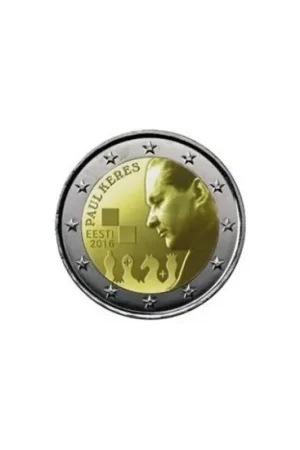 Darmowa dostawa 2 Euro Estland 2016 Paul Keres Unc