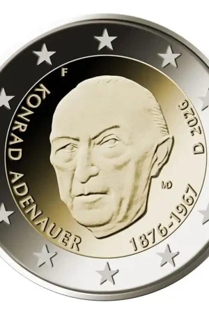 2 Euro Duitsland 2026 J 'Konrad Adenauer' Unc Najlepsza cena