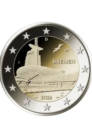 2 Euro Duitsland 2026 J 'Bremen' Unc Kup teraz
