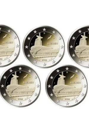 Zamów teraz 2 Euro Duitsland 2026 ADFG&J 'Bremen' Unc