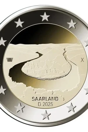 2 Euro Duitsland 2025 J 'Saarland' Unc Oryginalny