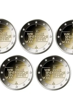 2 Euro Duitsland 2025 ADFG&J '35 jaar Duitse eenheid' Unc Wyprzedaż