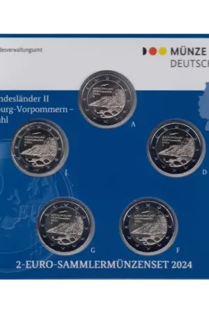 Oryginalny 2 Euro Duitsland 2024 ADFG & J 'Mecklenburg Vorpommern' Bu