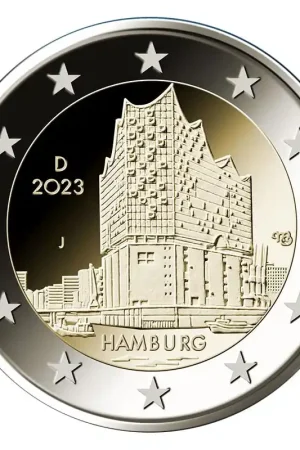 2 Euro Duitsland 2023 D 'Hamburg' Unc Tylko dziś