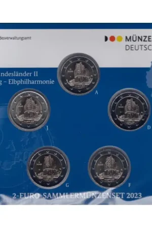 2 Euro Duitsland 2023 ADFG & J 'Hamburg' Bu Szybka dostawa