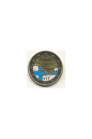 2 Euro Finland 2007 90 jaar onafhankelijkheid Gekl. 053/1 Wyprzedaż
