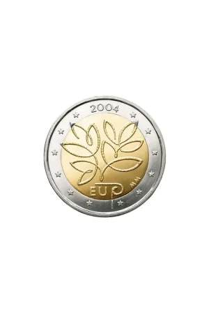 Autentyczny 2 Euro Finland 2004 EU uitbreiding UNC