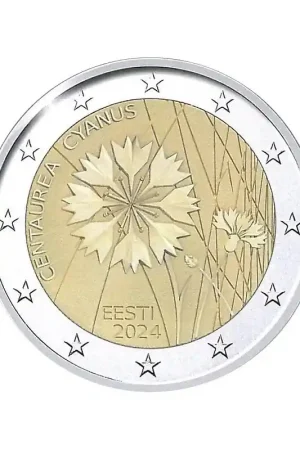 2 Euro Estland 2024 'de Korenbloem' Unc Oryginalny