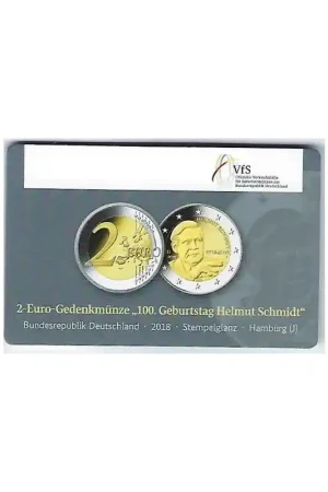 Oferta 2 Euro Duitsland 2018 J Helmut Schmidt in coincard