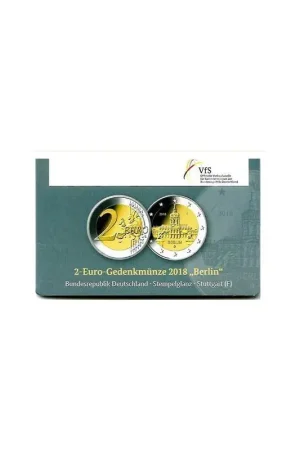 2 Euro Duitsland 2018 F Charlottenburg Berlijn in coincard Najlepsza cena