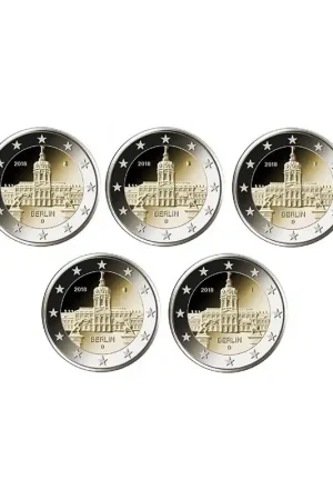 Wyprzedaż 2 Euro Duitsland 2018 ADFG & J Charlottenburg Berlijn