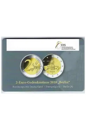 2 Euro Duitsland 2018 A Charlottenburg Berlijn in coincard Oferta limitowana