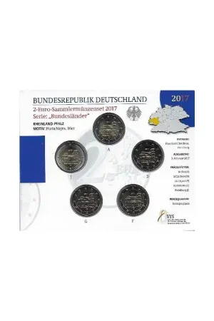 Ekspresowa dostawa 2 Euro Duitsland 2017 ADFG & J Rijnlands Palts Bu