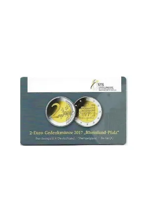 2 Euro Duitsland 2017 A Rijnlands Palts Unc in coincard Najlepsza cena