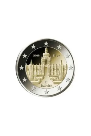 2 Euro Duitsland 2016 Unc Sachsen F Zwrot pieniędzy
