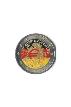 Ekspresowa dostawa 2 Euro Duitsland 2012 10 jaar Euro GekleurdA