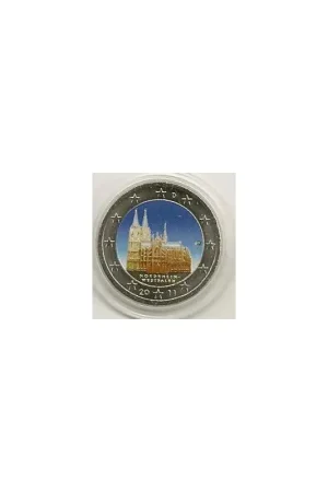 2 Euro Duitsland 2011 G Unc Kölner Dom gekleurd Autentyczny