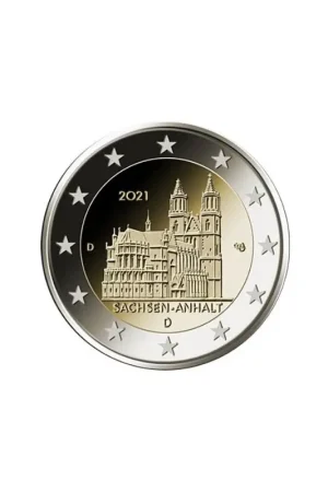 2 Euro Duitsland 2021 J 'Sachsen Anhalt' Unc Ostatnia szansa