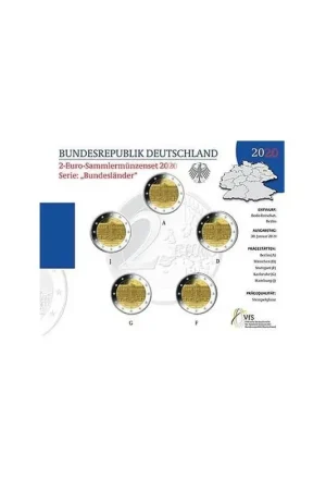 2 Euro Duitsland 2020 ADFG & J 'Brandenburg' BU Popularny