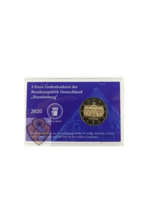 Ostatnia szansa 2 Euro Duitsland 2020 A 'Brandenburg'Coincard Münze Berlin