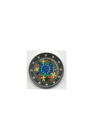 2 Euro Duitsland 2015 G Unc Europese Vlag Gekleurd Popularny