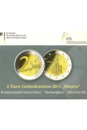 Niska cena 2 euro Duitsland 2015 D Hessen in Coincard