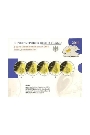 2 euro Duitsland 2015 ADFG & J Hessen Proof Zwrot pieniędzy