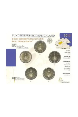 Nowość 2 euro Duitsland 2015 ADFG & J Hessen Bu