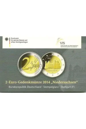 2 euro Duitsland 2014 F Niedersachsen in coincard Wysoka jakość