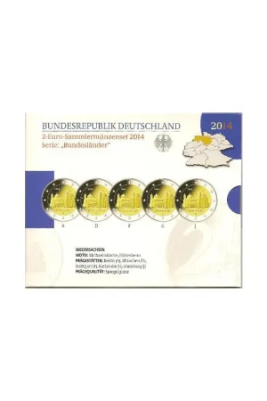 Zamów teraz 2 euro Duitsland 2014 ADFG & J Niedersachsen Proof